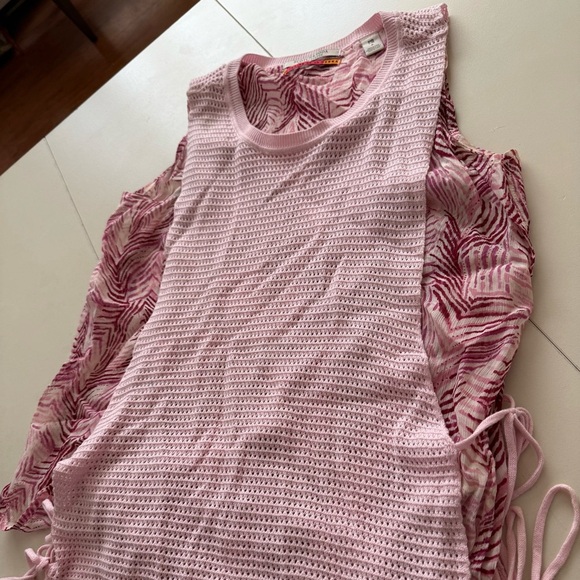 Scotch & Soda Women’s Knit Light Sleeveless Pink Multi Shades Top Limited Ed P/S - Picture 2 of 5